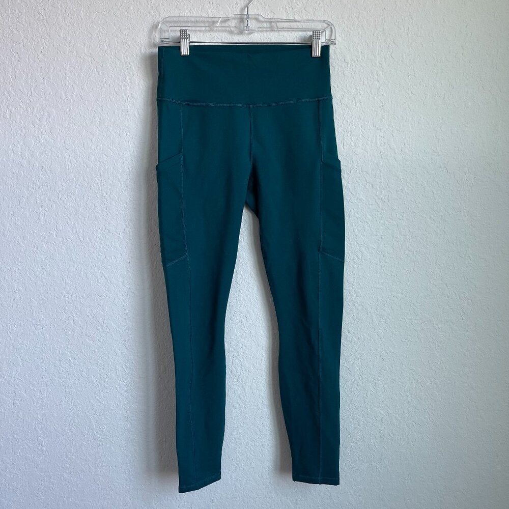 Fabletics Powerhold High Waisted Leggings Turquoise Blue Medium